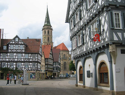 town square in schorndorf